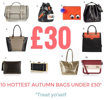 hottest autumn bags under thirty pound
